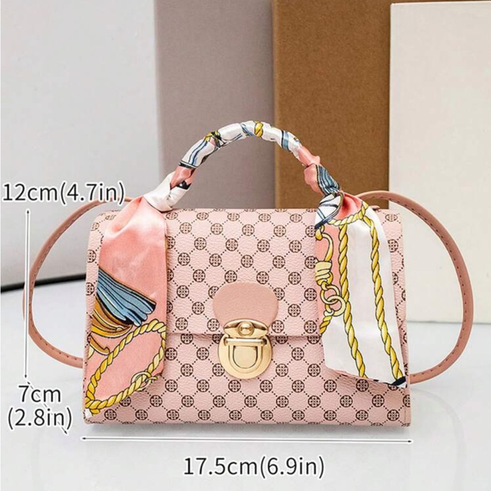 ⚠️Clearance Silk Scarf Handle Crossbody Bag - Picture 5 of 6